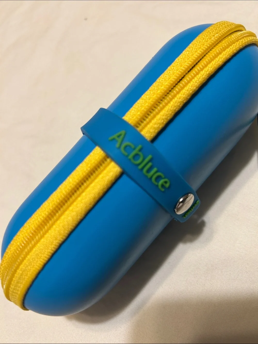 Kids Navy Frame Sunglasses with Lime Pattern and Blue Zip Case